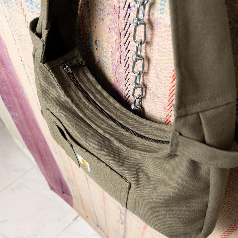 Custom Upcycled Carhartt Shoulder Bag – Handmade shoulder bag -Baguette Purse - Picture 5 of 7
